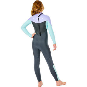 2021 Rip Curl Junior Omega 4/3mm Gbs Back Zip Wetsuit Wsm9rb - Paars
